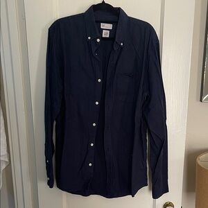 GAP Men's Dark Blue navy button down Casual Shirt
